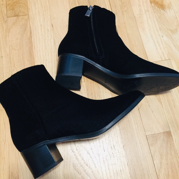 Patricia Nash Shoes - Patricia Nash black velvet ankle boots sz 6.5 NIB